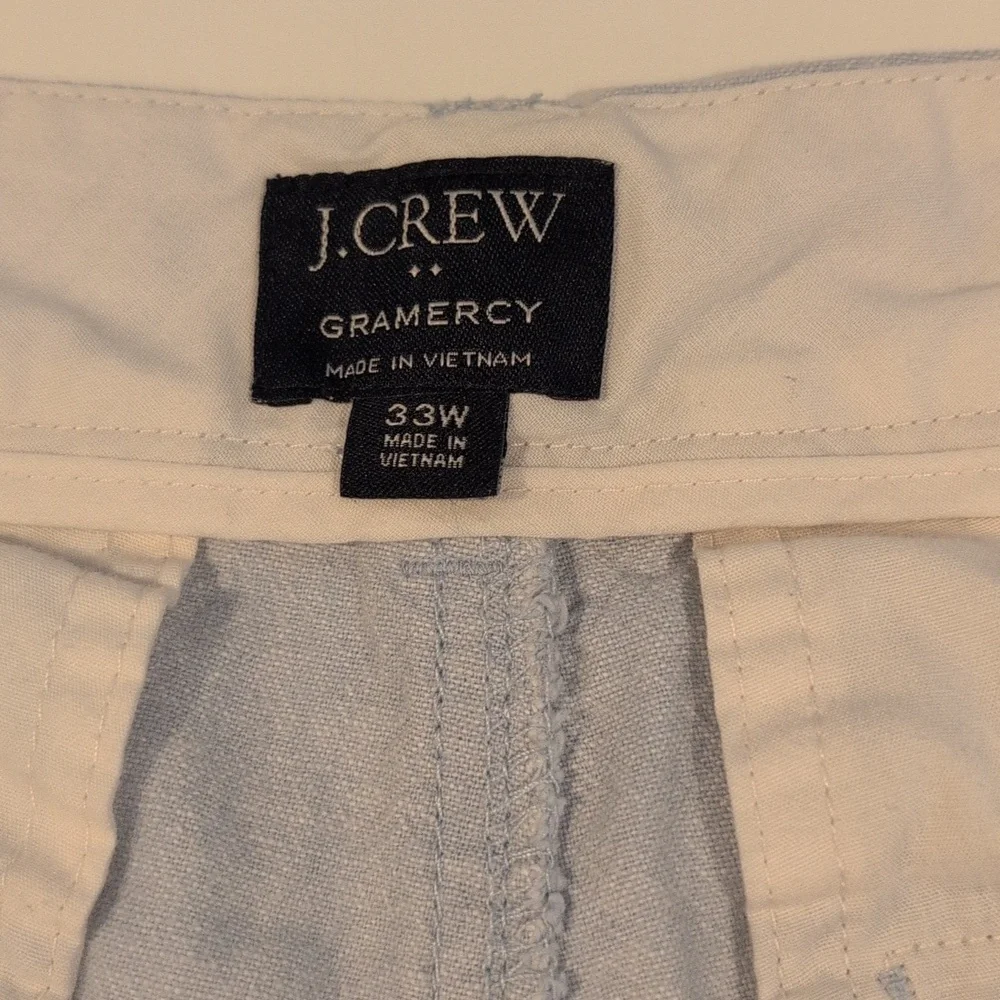 J. Crew Men's 33 x 8 Linen-Cotten Blend Flat Front Gramercy Shorts Style #H5021